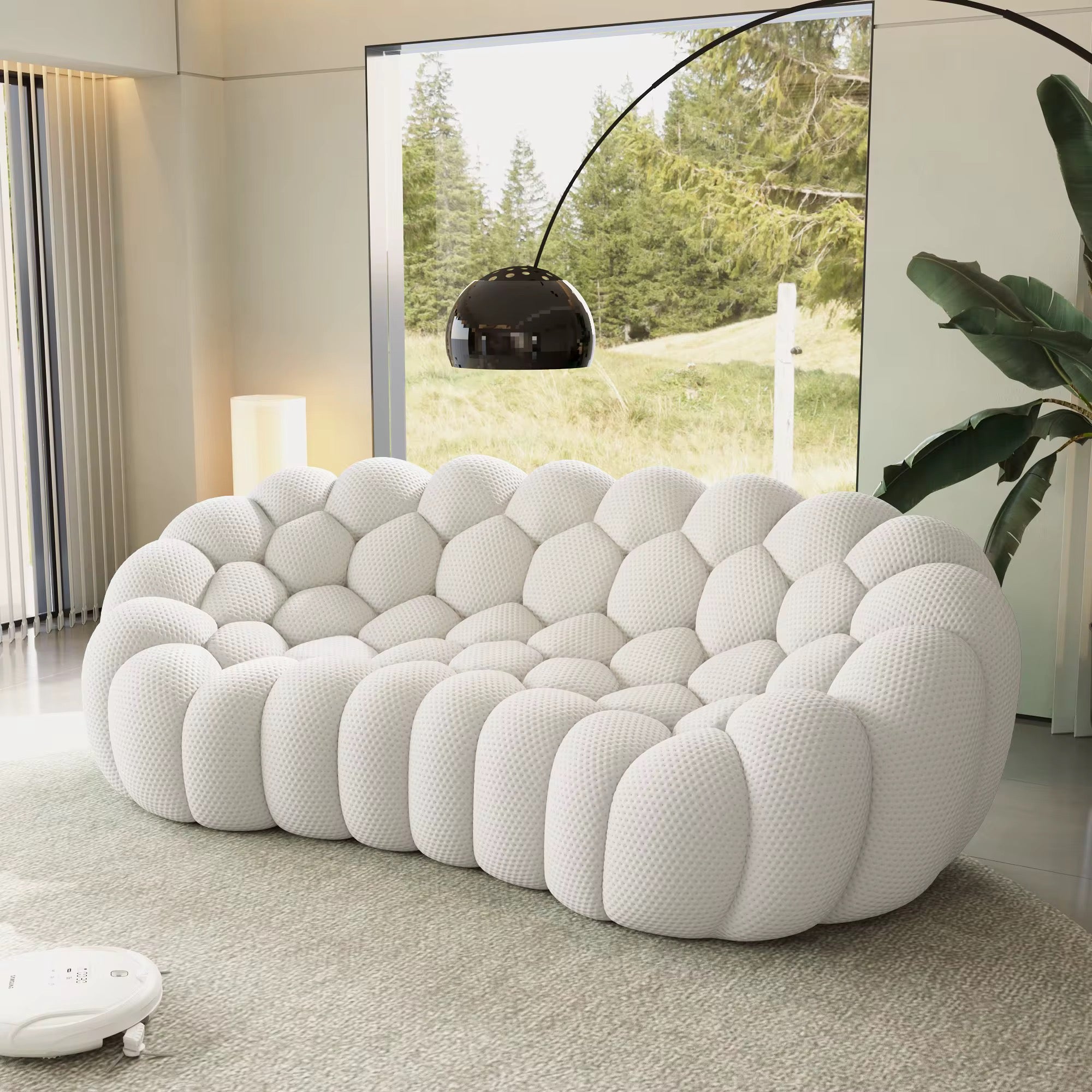 Compressed Modern Living Room White Bubble Sofa Seater Curved
Football Sofas Couch Set