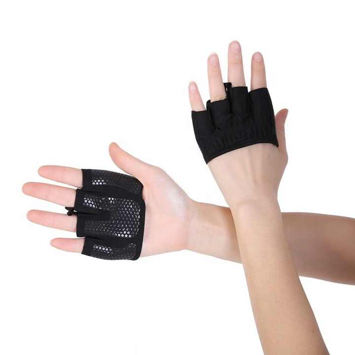 Weight lifting Gym Leather Non-slip Hand Grips Palm Guard Protector Pad Wrist Support For Online Sale