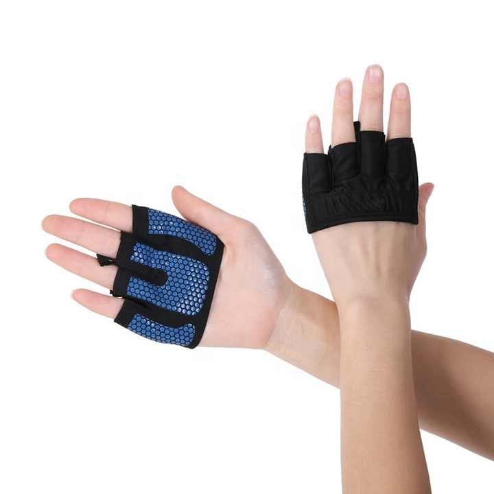 Weight lifting Gym Leather Non-slip Hand Grips Palm Guard Protector Pad Wrist Support For Online Sale