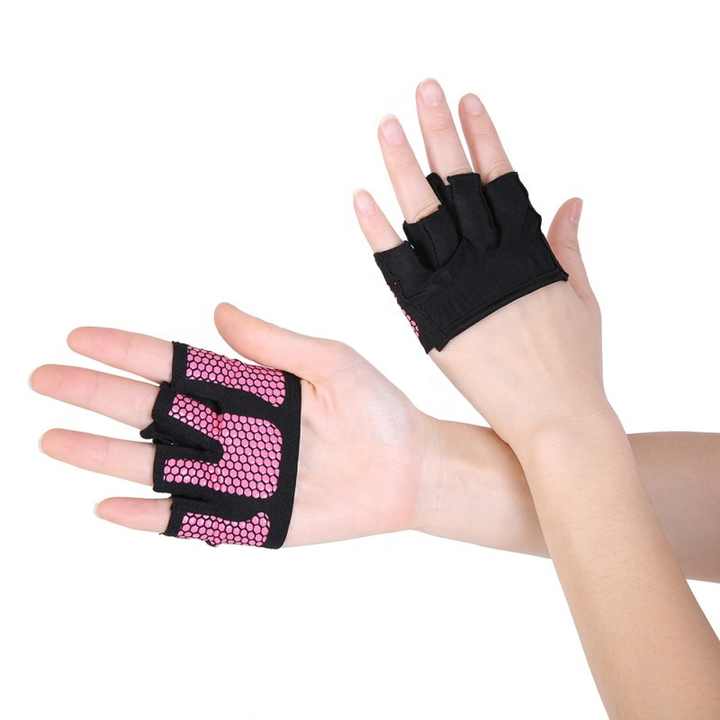 Weight lifting Gym Leather Non-slip Hand Grips Palm Guard Protector Pad Wrist Support For Online Sale