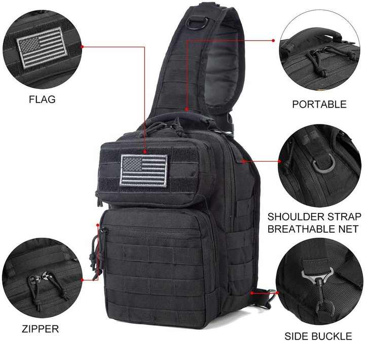 Tactical Backpack Training Gym Fitness Bag Man Outdoor Hiking Camping Travel Rucksack Molle Backpack