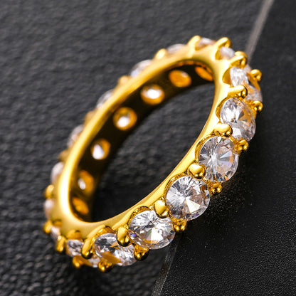 🔥18k Gold 4mm Sterling Silver VVS Moissanite Diamond Band Ring For Men & Women🔥