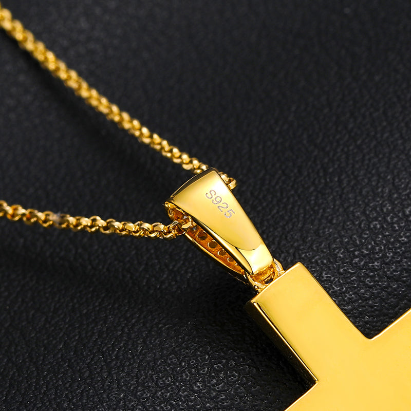 Moissanite Cross Pendant Necklace