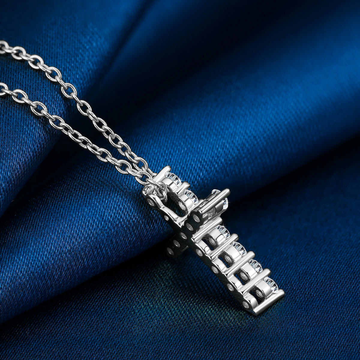 Moissanite Diamond Cross Tennis Pendant For Necklace Jewelry