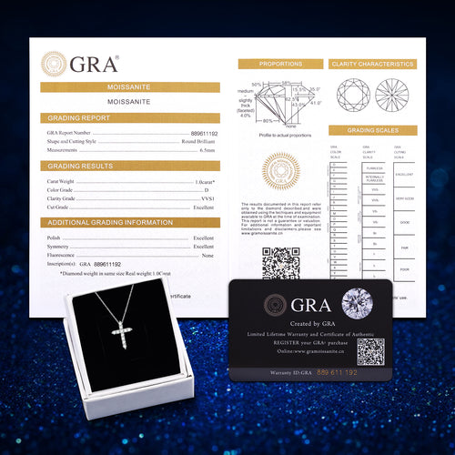 Moissanite Diamond Cross Tennis Pendant For Necklace Jewelry