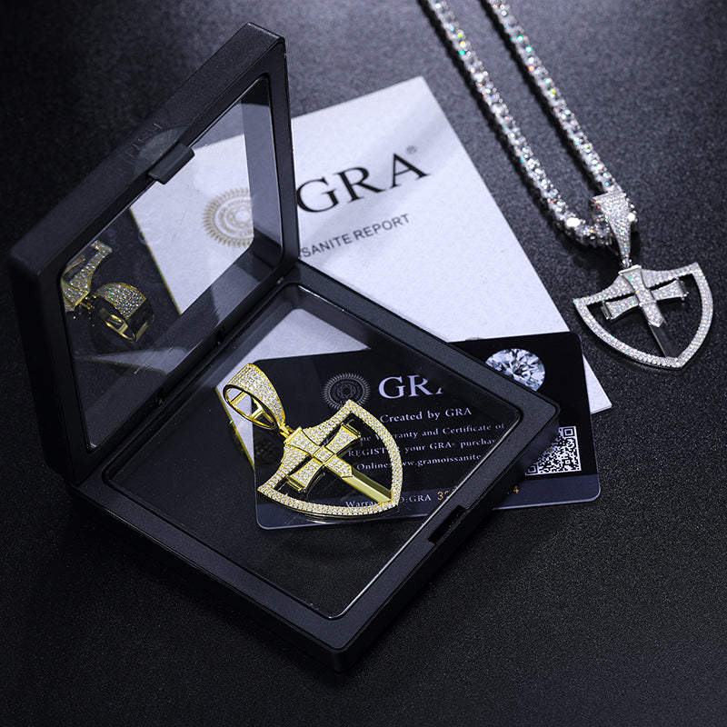 💯925 Sterling Silver VVS Moissanite Diamond Cross Pendant For Necklace Jewelry💯