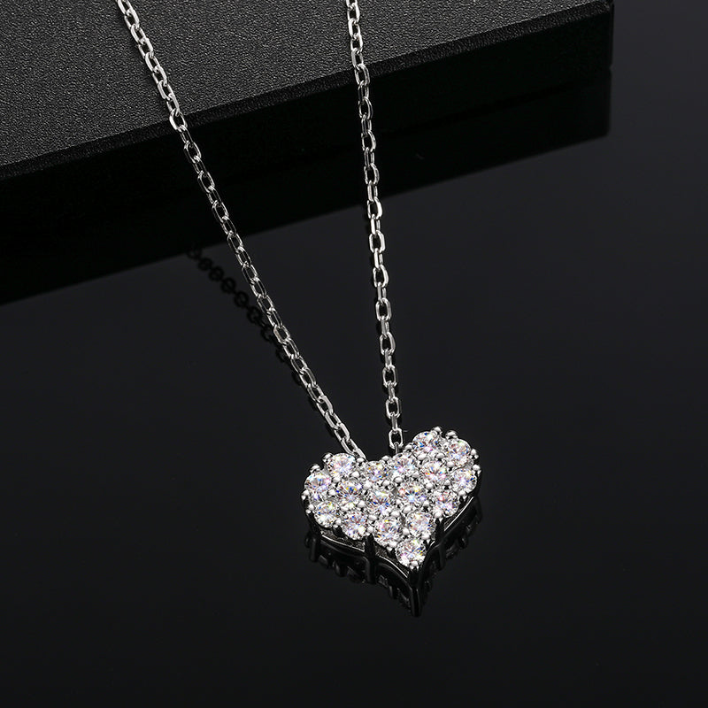 🔥925 Sterling Silver VVS Moissanite Diamond Pendant Necklace For Women🔥