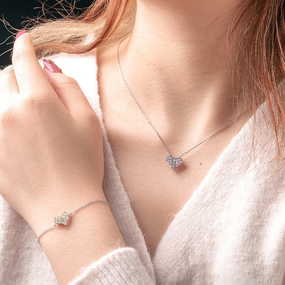 🔥925 Sterling Silver VVS Moissanite Diamond Pendant Necklace For Women🔥