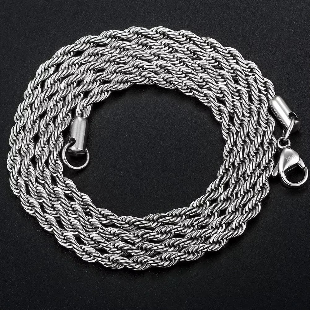 24” Rope Stainless Steel Rope Chain