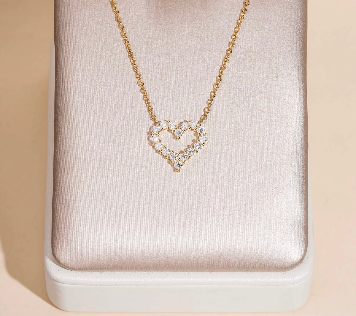 Heart Moissanite (VVS1) 18” Pendant