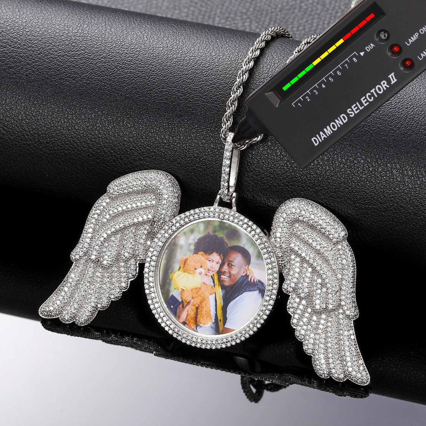 💯Custom Moissanite Wing Pendant 925 Sterling Silver Custom Picture💯