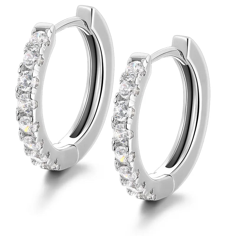 🔥18k Gold Plated CZ Diamond Statement Hoop Earrings For Men/Women🔥