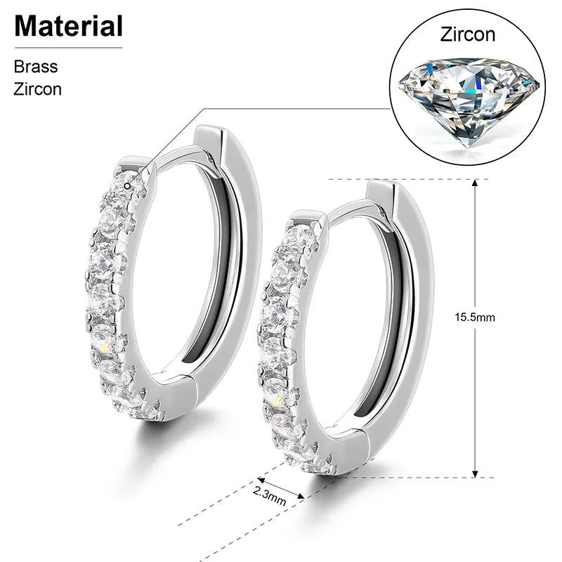 🔥18k Gold Plated CZ Diamond Statement Hoop Earrings For Men/Women🔥