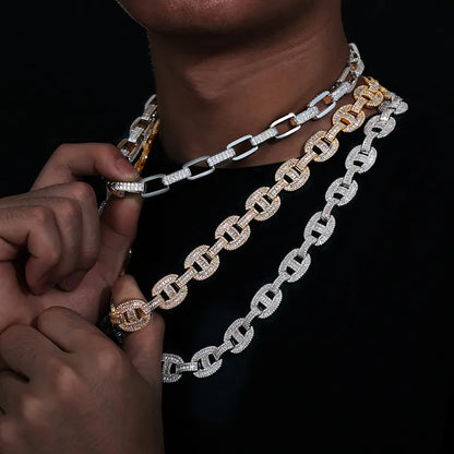🔥16mm 925 Sterling Silver Baguette VVS Moissanite Diamond Iced Out Cuban Link Chain Necklace🔥