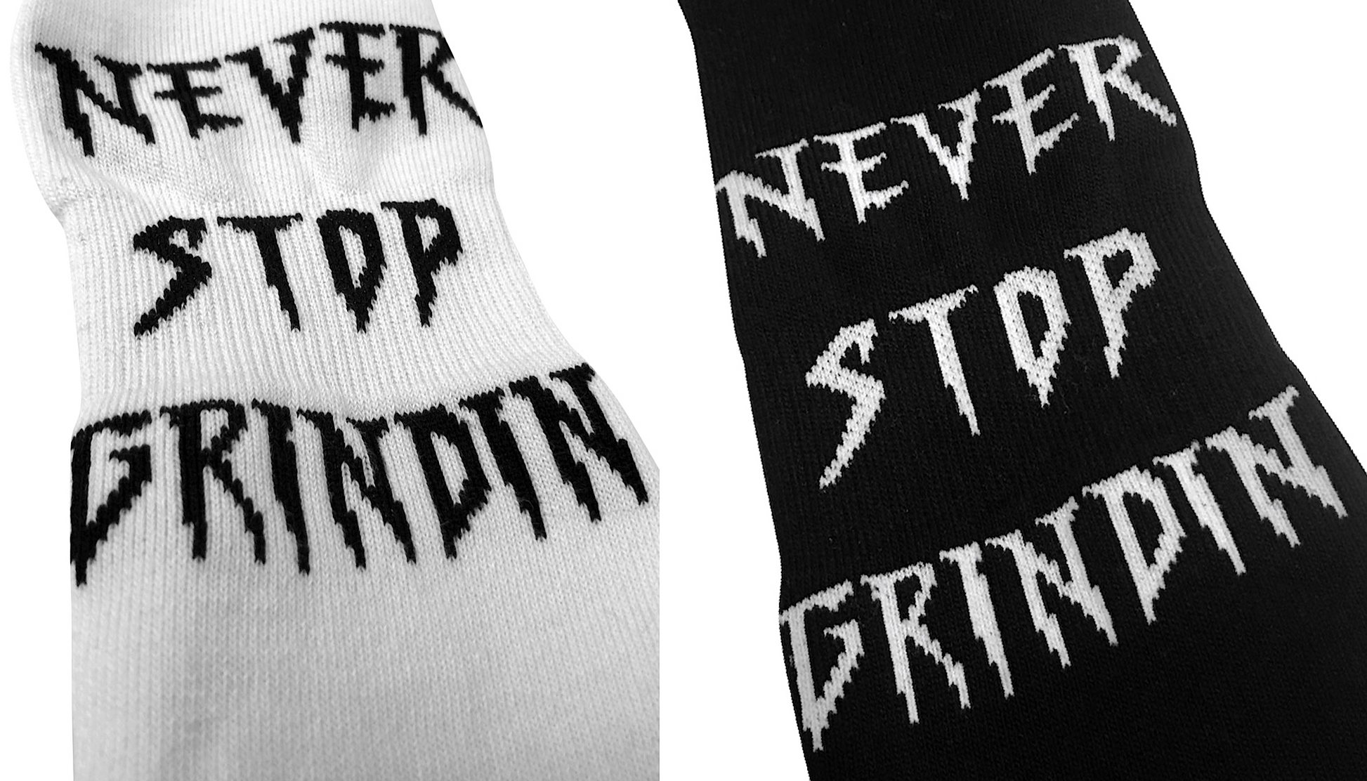 Never Stop Grindin Motivational Socks Fitness Clothing